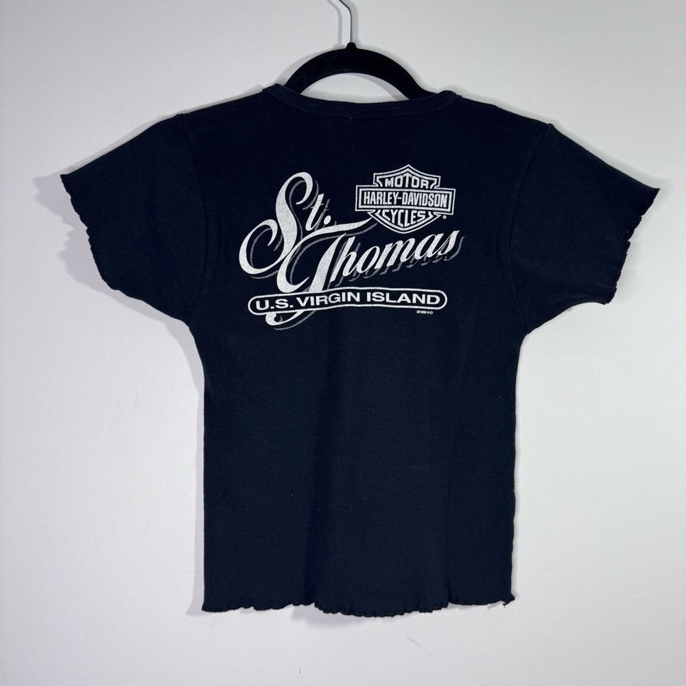 Harley Davidson St Thomas Tee Women Real Women Ride Harleys Crop S - Picture 3 of 5